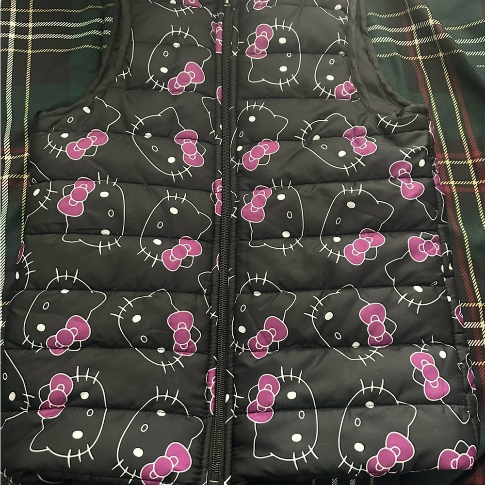 Hello Kitty Black Puffer Vest